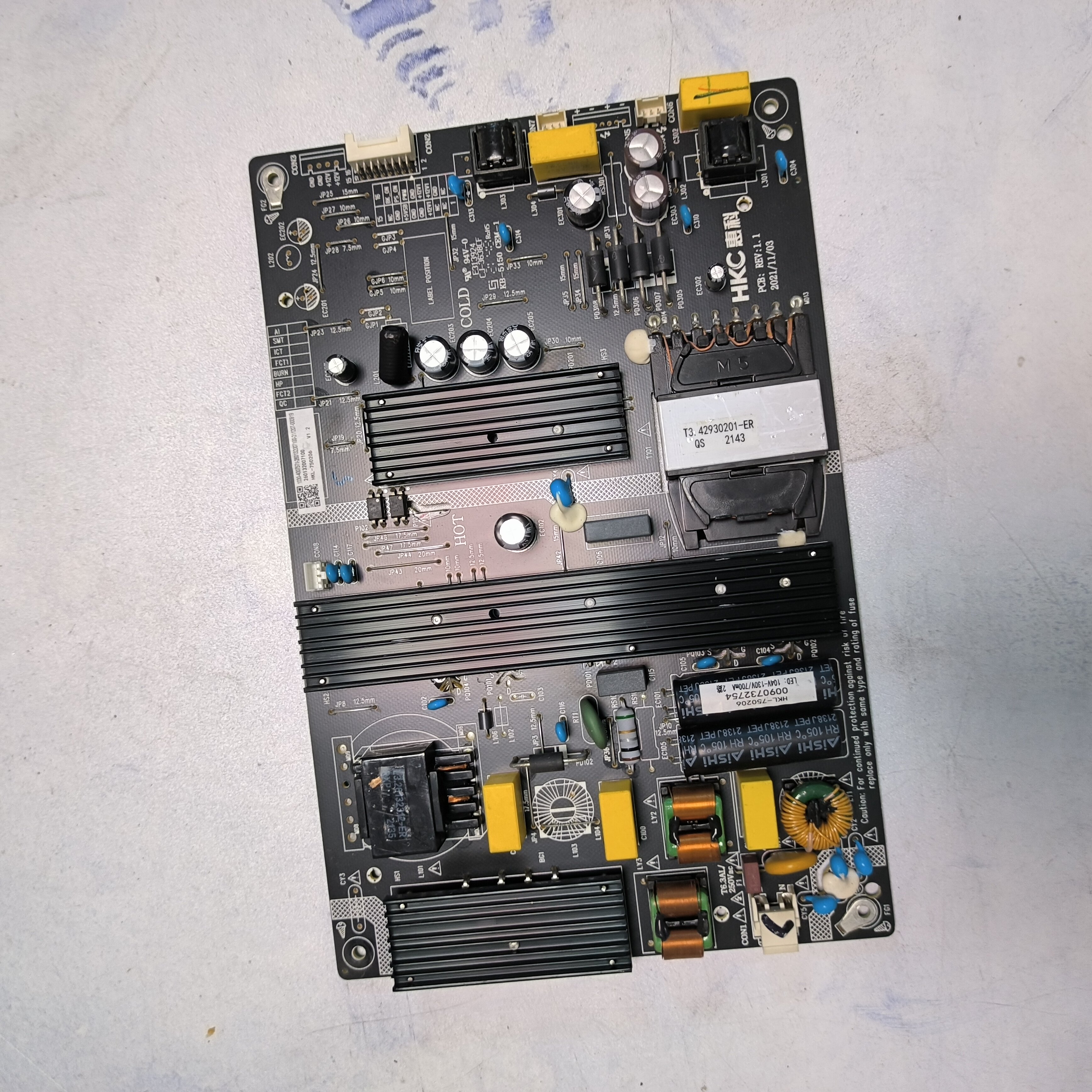 原装乐视 D75PUC3N 惠科电源板HKL-750206 261501012810