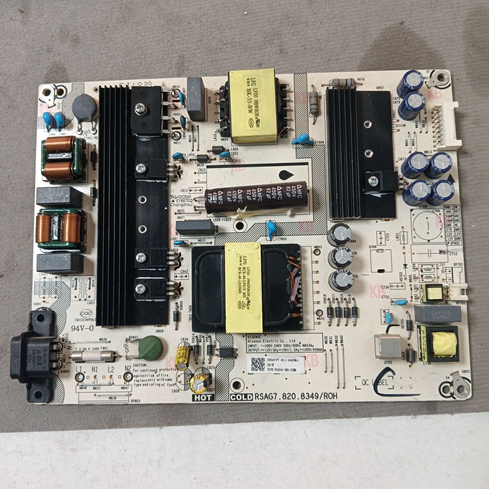 原装海信液晶电视电源板RSAG7.820.8349