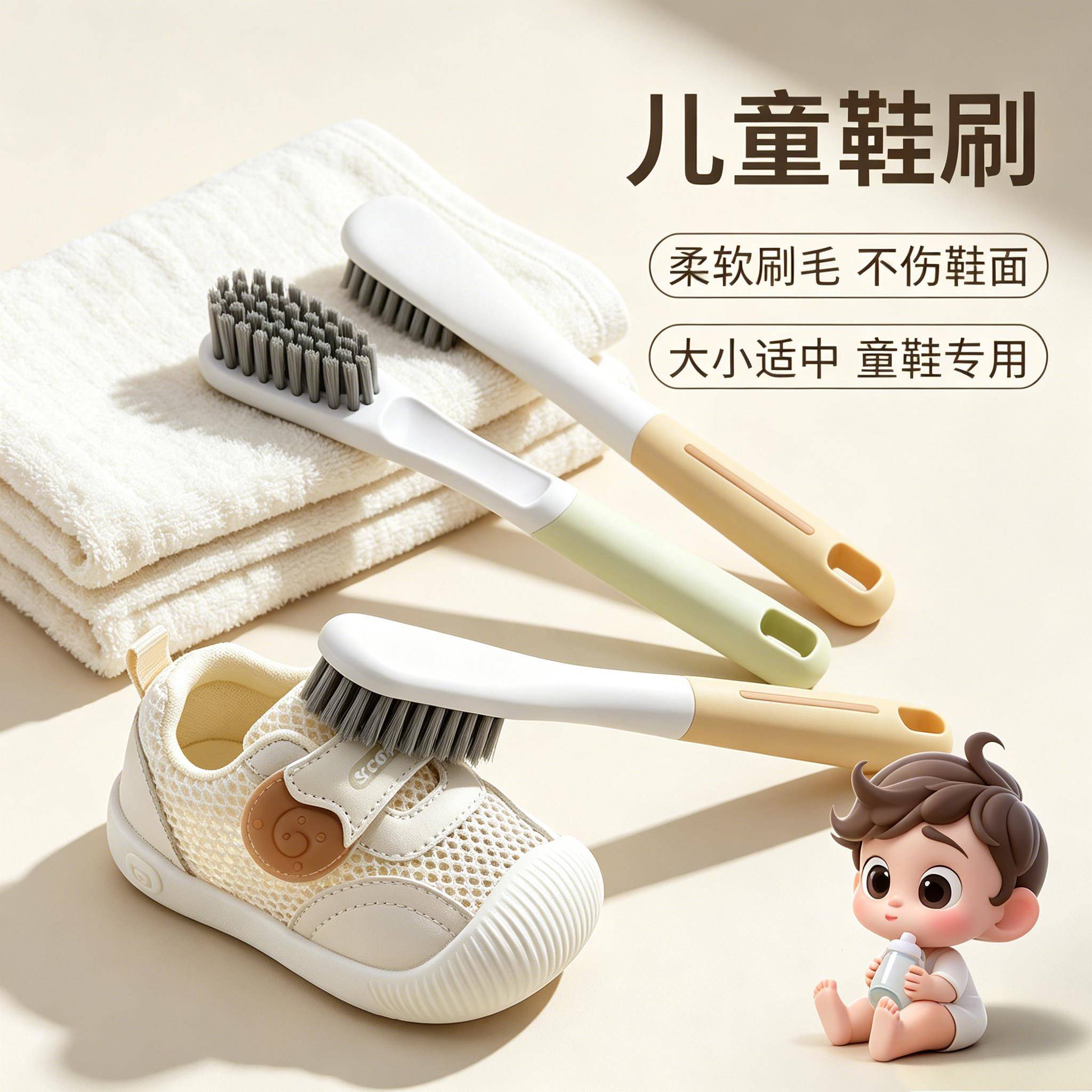婴儿鞋刷家用鞋子清洁刷软毛不伤鞋鞋板刷儿童专用多功能洗鞋神器