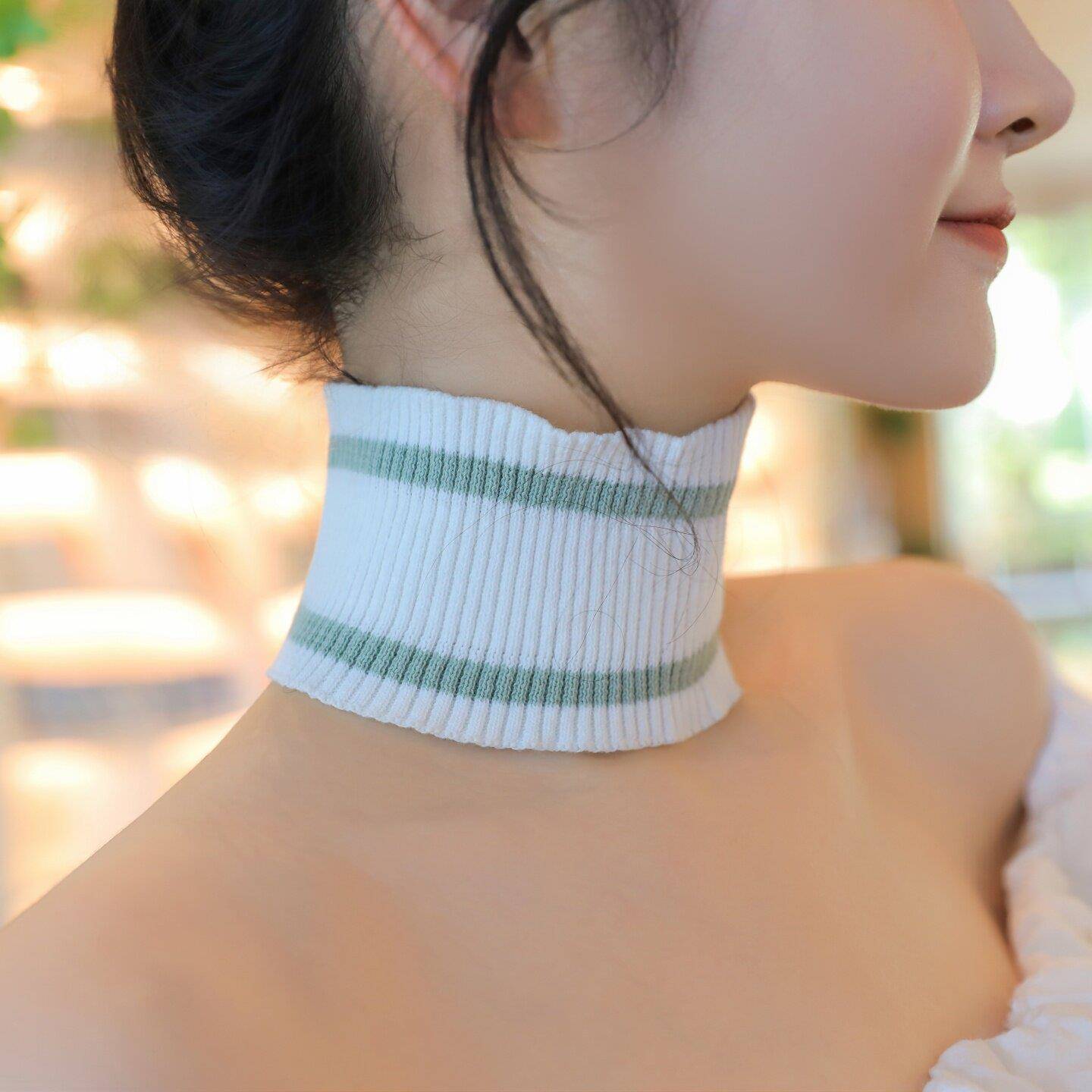 针织护颈薄款围脖女秋冬季空调房颈椎保暖月子防寒护脖遮颈纹神器