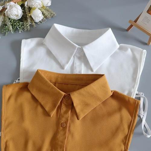 衬衫假领子雪纺尖领女百搭