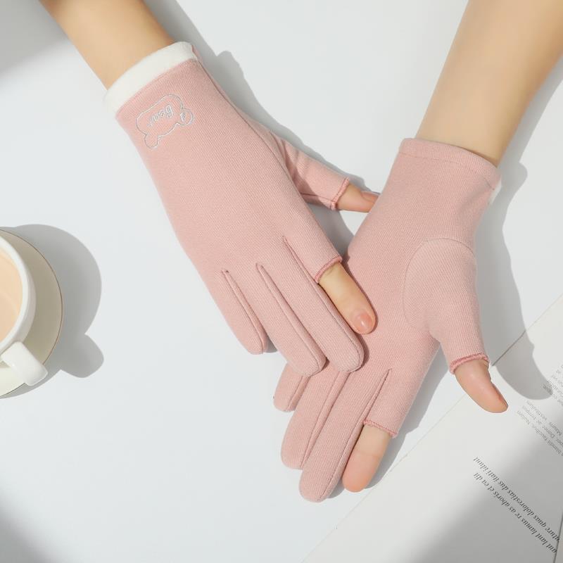 骑电动车防风手套女冬季漏