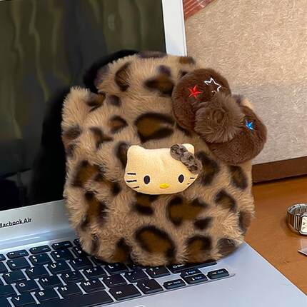 热水袋被窝专用暖脚hellokitty加可爱注水式防爆暖水袋厚豹纹暖手