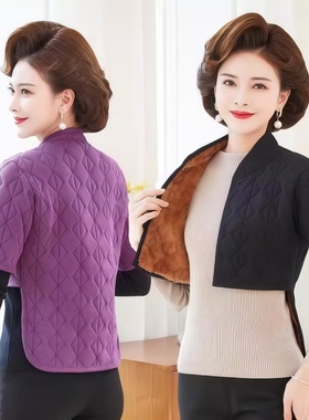 护肩外穿女士专用中老年德绒蚕丝棉中袖保暖加绒马甲膀护装护颈妈