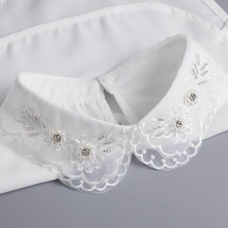 假领子百搭假衣领水菊珠子