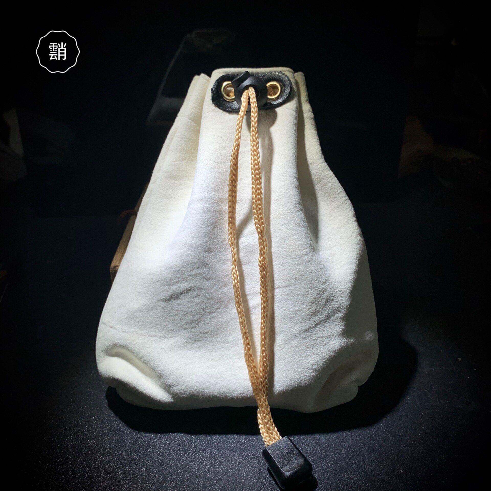 文玩手串收纳袋加厚鹿皮麂皮双层盘玩袋子盘珠保养收纳佛珠包浆抛