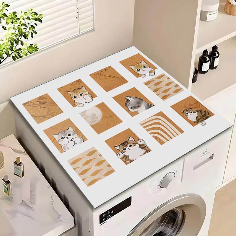 洗衣机遮盖布滚筒防尘罩垫布冰箱盖布吸水防晒盖垫子硅藻泥床头柜