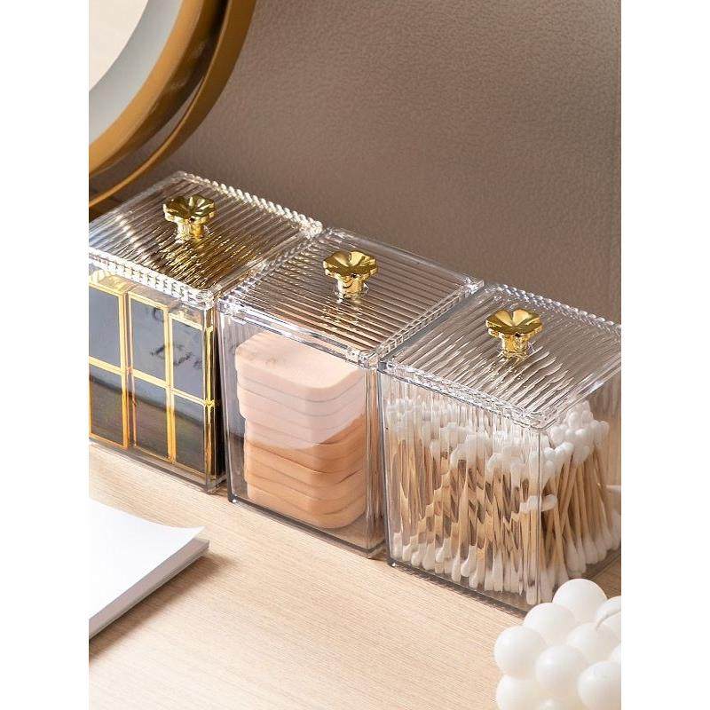 棉签收纳盒化妆棉桌面梳妆台防尘透明卸妆棉口红化妆品盒子亚克力,收纳整理,棉签收纳盒/袋,淘宝优惠券,粉丝福利购,淘宝优惠卷