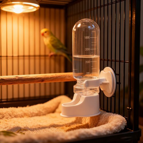 小鸡喝水饮水器鹦鹉鸟用撞针水壶