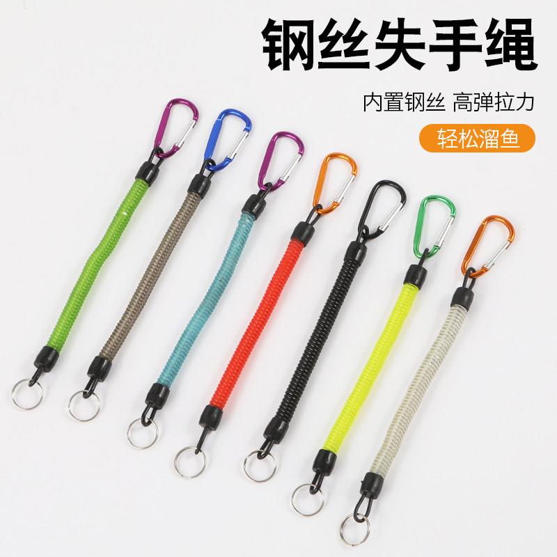 公交门禁卡小孩钥匙手机老人防丢伸缩塑料弹簧绳登山扣弹簧钥匙链