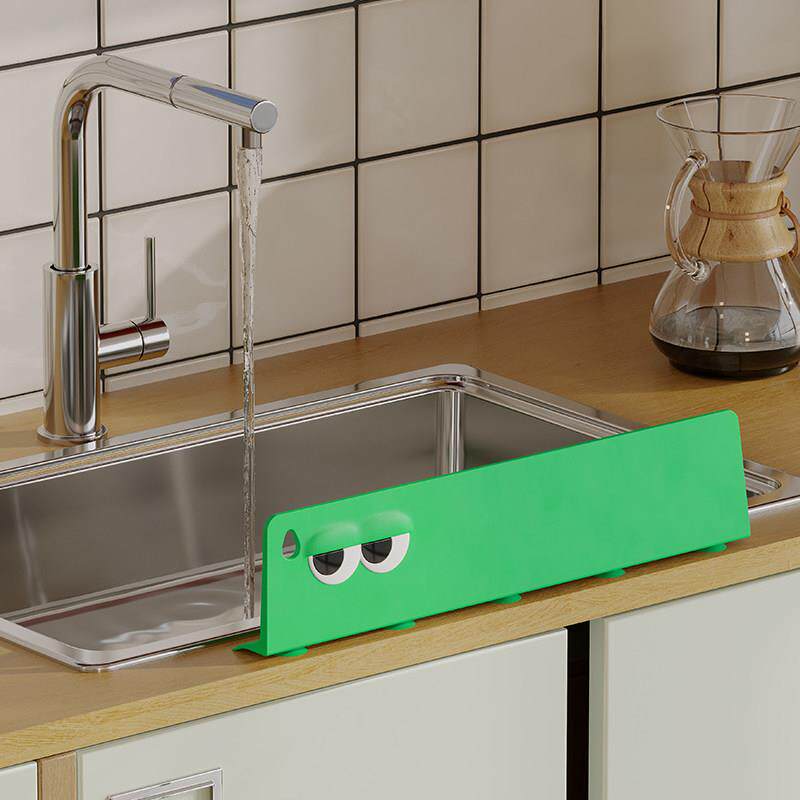 厨房水槽挡水板【叽栖嘻】卡通可爱加高加长家用