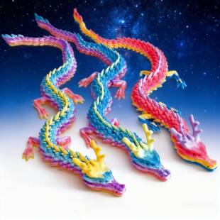 3d打印的龙关节大号立体手办玩偶装饰摆件儿童水族模型玩具礼品