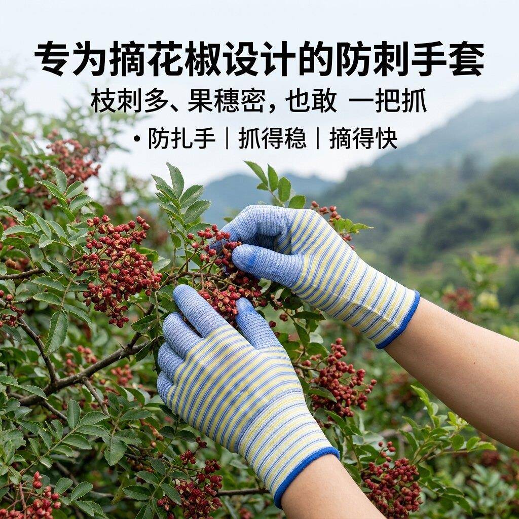 拔草专用手套摘花椒防刺耐磨神器防扎园艺耐用户外薄款劳保透气防