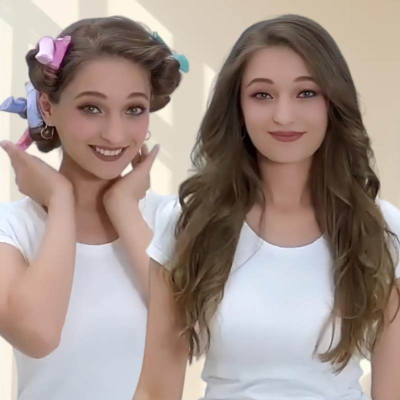 6根卷棒挑染色套装!橡胶无热卷发棒懒人不伤发睡眠卷发免烫神器