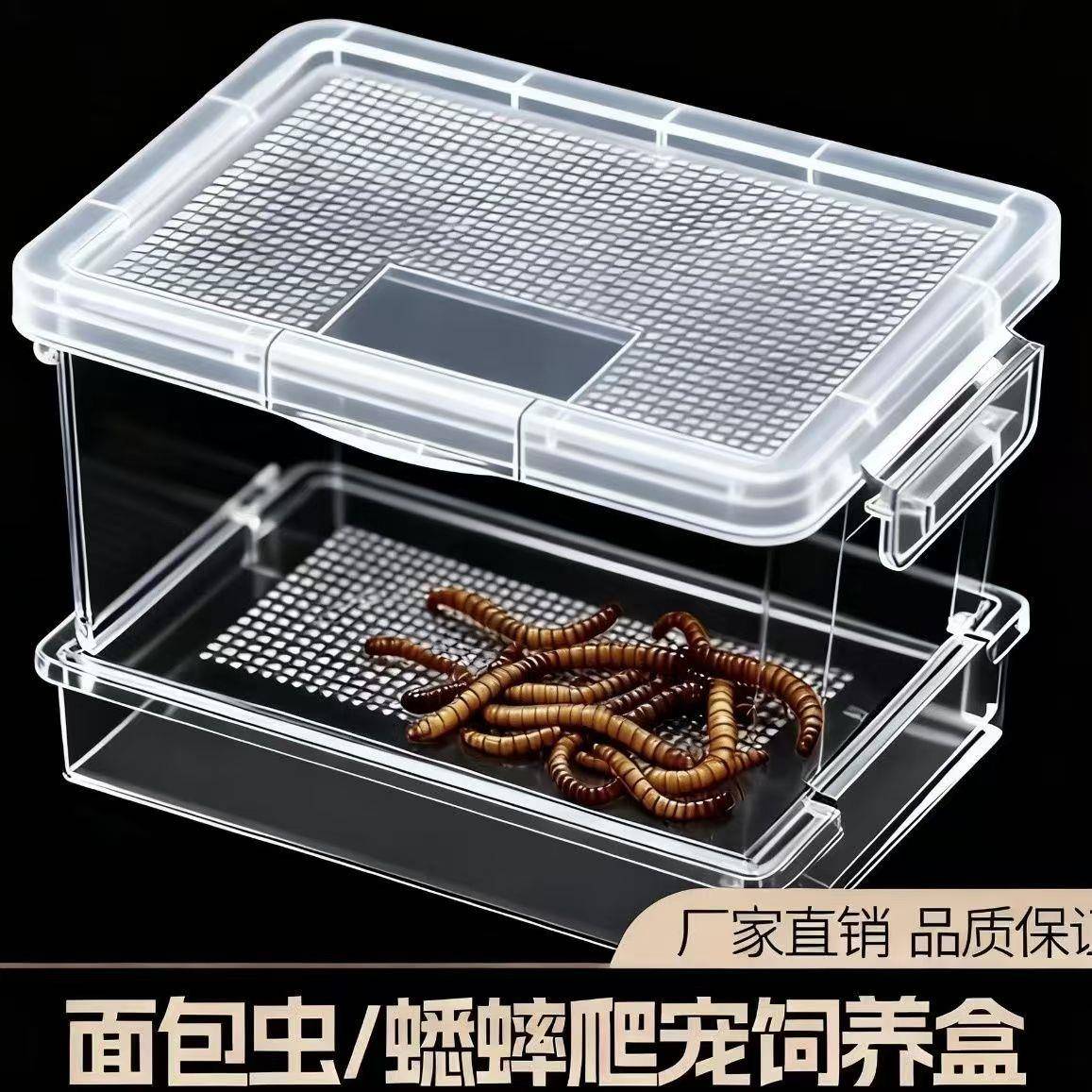 面包虫饲养盒黄粉虫饲养箱大麦虫杜比亚昆虫养殖盒