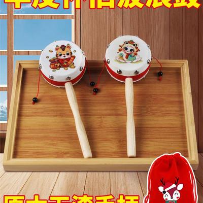 拨浪鼓老式手工婴儿可啃咬