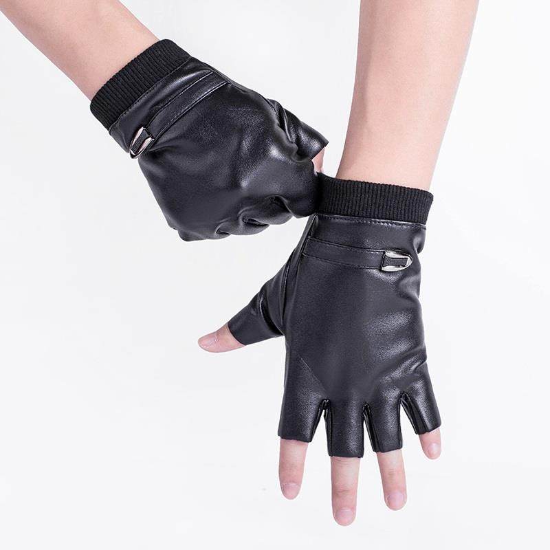 半指手套男士冬皮女季保暖