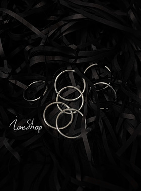 ions shop防过敏999足银戒指通体纯银素圈中性男女情侣简约食指环