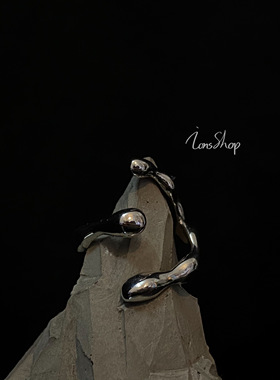 ions shop 不规则简日韩s925纯银戒指肌理异型中性小众设计冷淡风