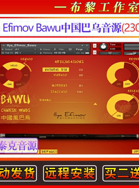 中国巴乌音源Ilya Efimov Bawu康泰克民乐编曲管乐民簇乐器音色库