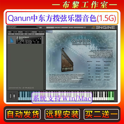 中东方拨弦乐器音色库Best Service Qanun Engine民乐音源WIN/MAC