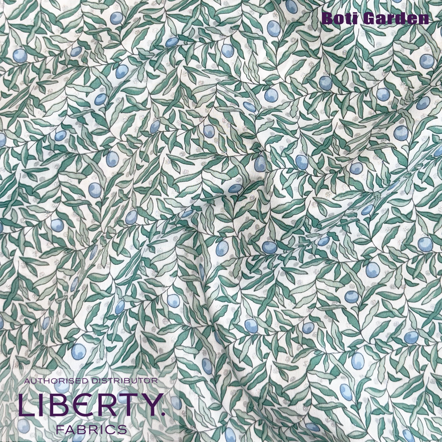 Liberty塔纳银粉JOYOUS JUNIPER欢乐青柠树100棉面料布料正品进口图片