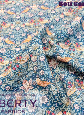 Liberty 100支长绒棉 草莓小偷 英国进口正品 strawberry Thief