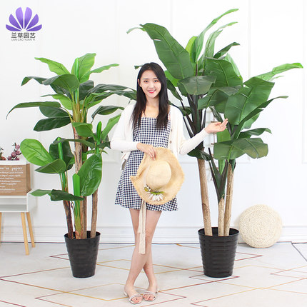 仿真芭蕉树盆栽植物户外庭院大型树客厅北欧绿植假香蕉树落地装饰