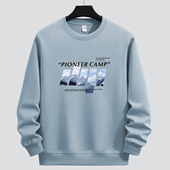 翰狮纯棉卫衣男春秋薄款 印花潮男 时尚 男潮流宽松长袖 休闲上衣大码