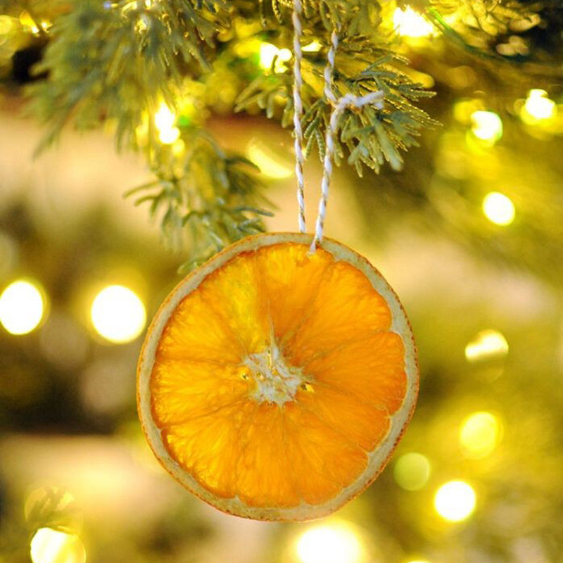 香桔 圣诞装饰品ins风柠檬片橡果diy棉花肉桂小型迷你圣诞树挂件