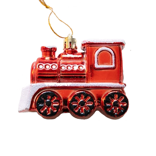 圣诞节装饰品北欧ins风电镀小火车挂饰彩绘圣诞球diy圣诞树小挂件