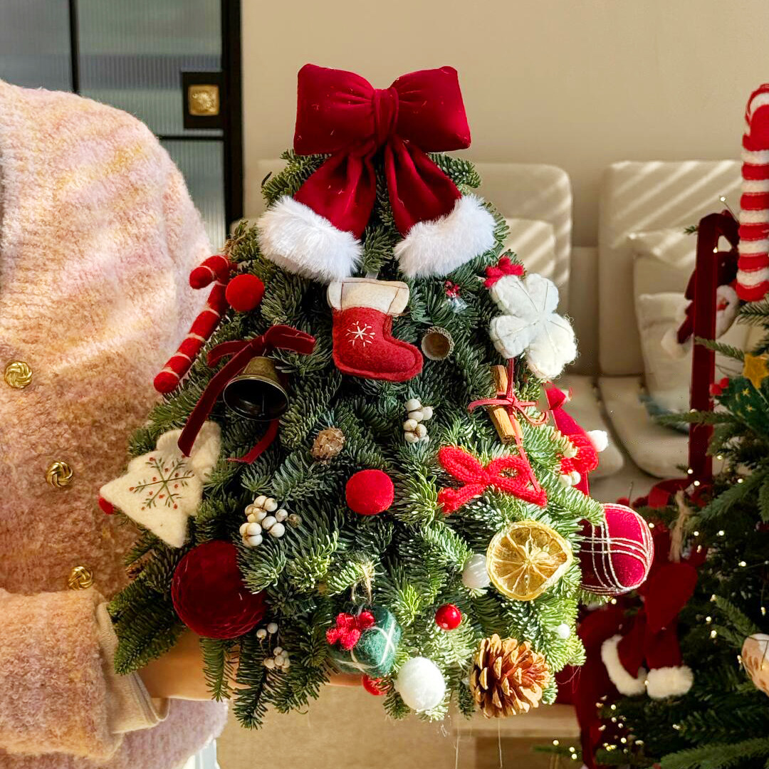 ins风迷你小型圣诞树桌面摆件