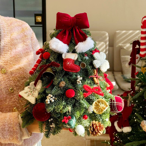 ins风迷你小型圣诞树桌面摆件