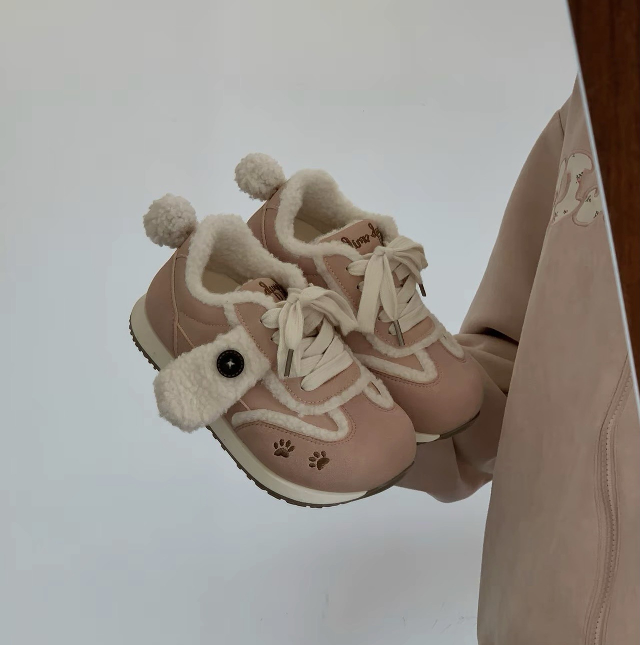 2025冬芒果头加绒德训鞋女休闲保暖大头鞋学生阿甘棉鞋远波2825M