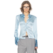 Baby SILK Helsa CHARMEUSE 衬衫 Blue 静奢风老钱风REVOLVE小