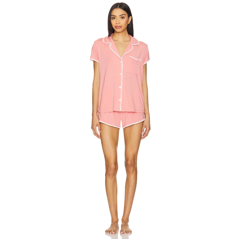 eberjey FRIDA 睡衣套装 珊瑚色REVOLVE小众新款