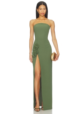 Amanda Uprichard WOLFE 裙子 绿色REVOLVE小众新款