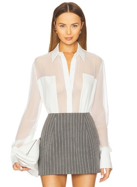 SANS FAFF FLORE 真丝衬衫 revolve小众新款 白色