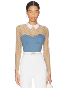 fleur du mal 有领连身衣 revolve小众新款 蓝色