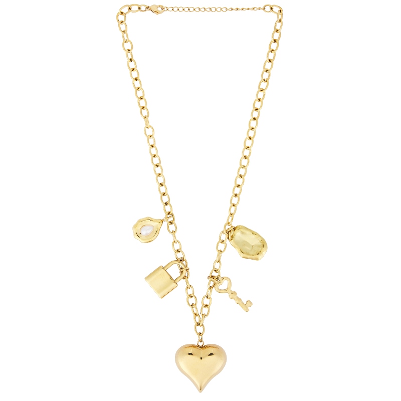 petit moments VERA 链式项链 金属金色 REVOLVE小众新款