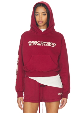 Fear of God ESSENTIALS CLASSIC 连帽衫 revolve小众新款 红色