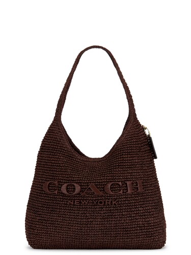 Coach Refined Weave Straw Brooklyn 34 Shoulder Bag 26春夏新