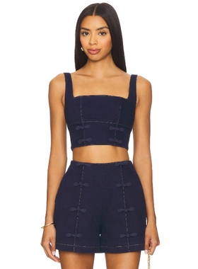 [冬季新品]SAU LEE BRIDGETTE 牛仔上装 蓝色REVOLVE小众新款