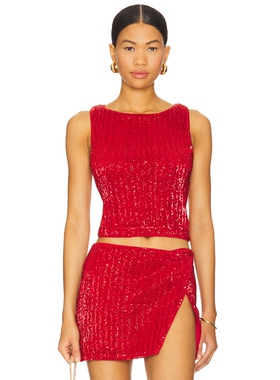 Lovers and Friends 上装 红色 y2k辣妹风REVOLVE