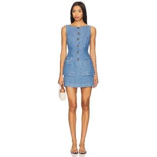 Lovers and Friends BELLE 裙子 蓝色REVOLVE小众新款