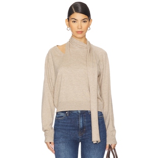 ASTR the Label 毛衣 灰褐色复古风针织长袖上衣羊毛衫季保暖