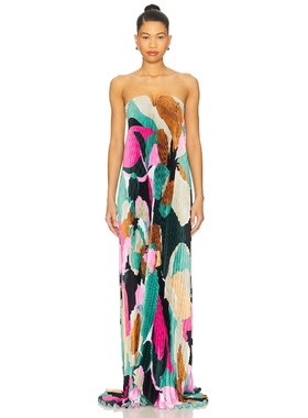 L'IDEE BLACK TIE 长裙 绿色、粉色REVOLVE小众新款