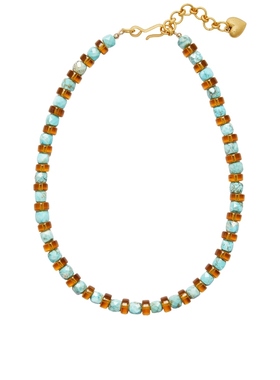 Brinker + Eliza ASTRID 项链 Brown,Teal REVOLVE小众