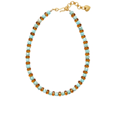 Brinker + Eliza ASTRID 项链 Brown,Teal REVOLVE小众