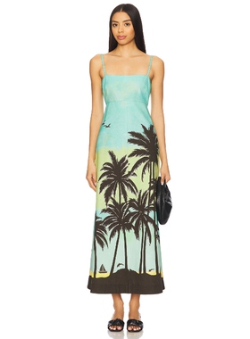 Alemais SAIL AWAY DAY 裙子 蓝色REVOLVE小众新款